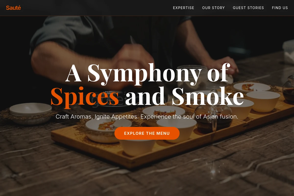 Sauté Asian Fusion Food